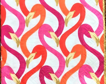 Dino meets Flamingo 24x24cm Christmas * 20 Cocktail Napkins