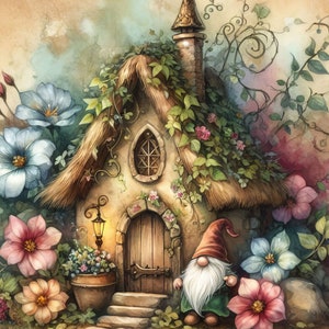 38 images Gnome Home: JPEG Images, Instant Digital Download, Fantasy