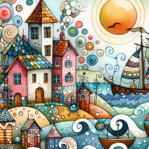 59 immagini Immagini di paesaggi marini stravaganti Kit stampabile di arte digitale Download digitale istantaneo Scrapbooking digitale Creazione di biglietti per journaling