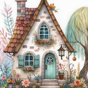 48 Bilder Urige wunderliche Cottage Bilder jpeg Digital Art Printable Kit Sofortiger digitaler Download Scrapbooking Journaling Kartenherstellung