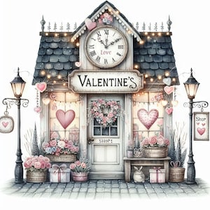 50 images Valentine Shop Images Digital Art Printable Instant Digital Download Scrapbooking Journaling Card Making Crafts