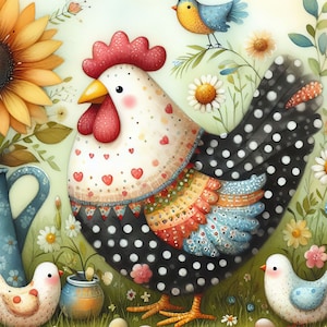 40 images lunatiques images de poulet calicot jpeg Art numérique imprimable téléchargement immédiat Scrapbooking journalisation fabrication de cartes