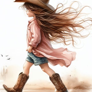 43 afbeeldingen Schattige kleine cowgirl-afbeeldingen Digitale kunst Afdrukbare kit Instant digitale download Westerse afbeeldingen Scrapbooking Journaling Kaarten maken