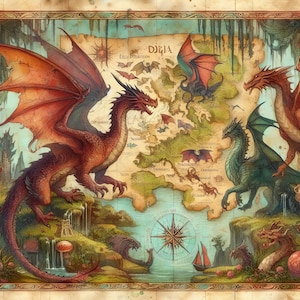 50 Bilder Fantasy Maps Bilder Digital Art Printable Sofortiger digitaler Download Scrapbooking Journaling Kartenherstellung Kraftpapier