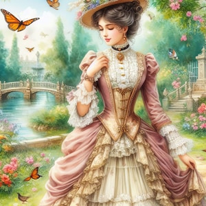 Ensemble de 56 images de dame victorienne Images numérique Kit imprimable d'art numérique vintage Images numériques vintage Scrapbooking journalisation fabrication de cartes