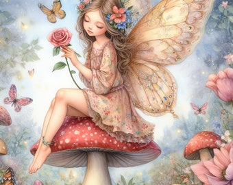 31 images Cute Fairies: Digitals, JPEG Digital Art, Watercolor Images, Journaling, Card Making, Fantasy, Digital Art