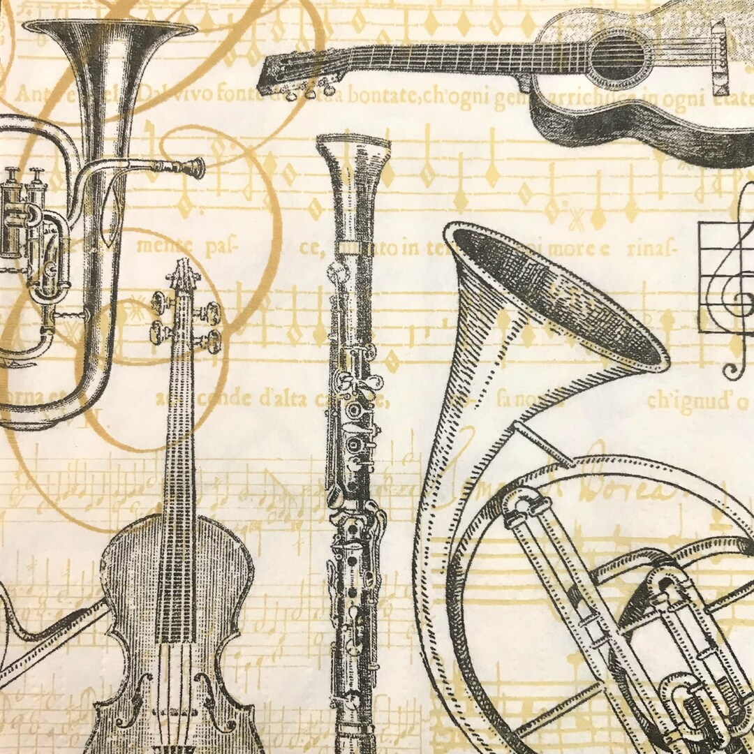 Decoupage Napkin, 5 X 5, the Concert, Scrapbooking, Decoupage Art ...