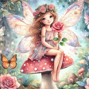 31 images Cute Fairies Digitals Digital Art Kit Watercolor Digitals Fairy Digitals Scrapbooking Journaling Card Making