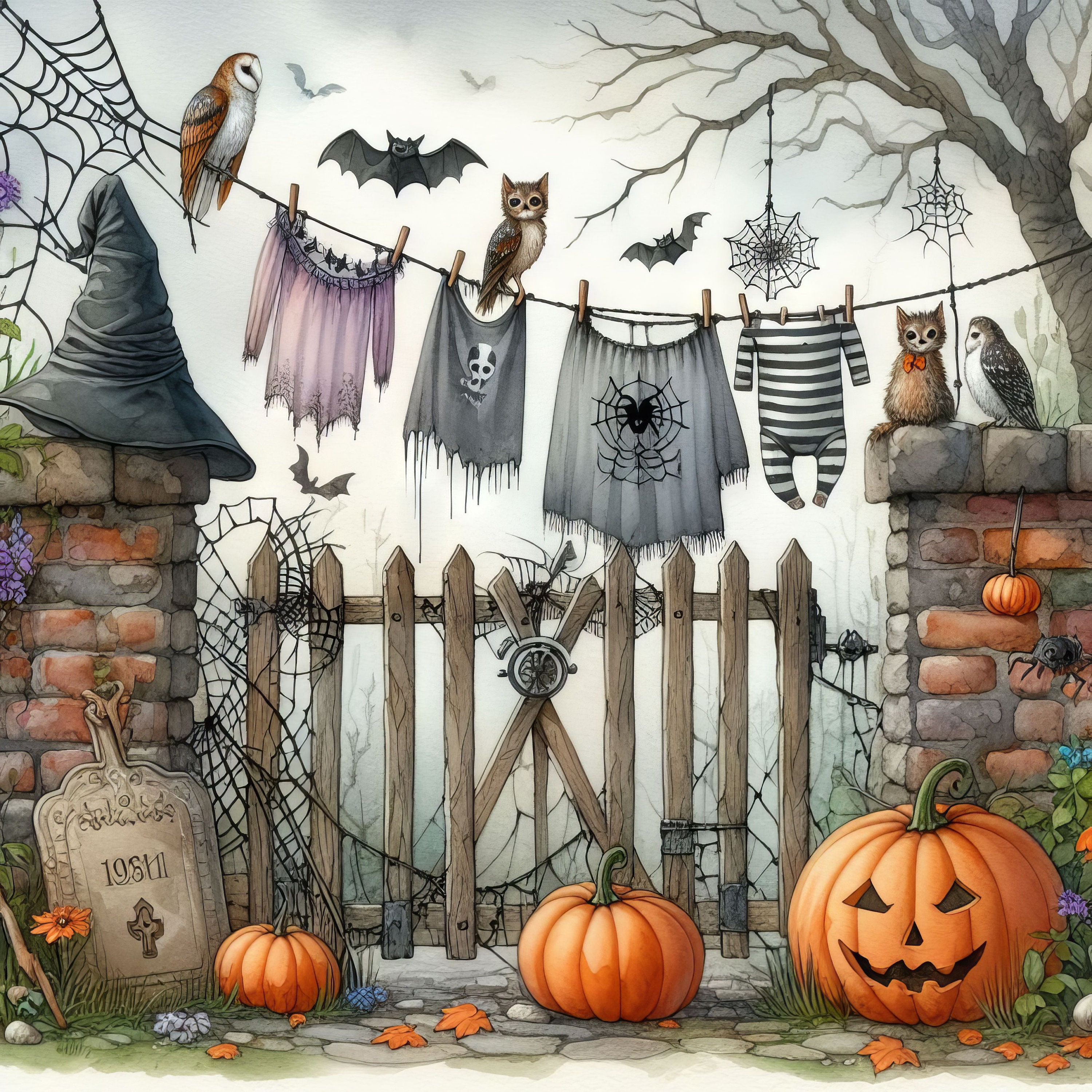 Ghostly Laundry Line