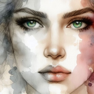 50 images de visage de femme, images d'art numérique, téléchargement numérique instantané, scrapbooking, tenue de journal, fabrication de cartes, créations manuelles, fantaisie, fantaisiste