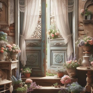 52 imagens Shabby Chic Welcome Images English Cottage Download digital instantâneo Imagens do país em francês Scrapbooking Diário Criação de cartões