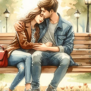 50 imágenes El amor está en el aire Imágenes Arte digital Imprimible Descarga digital instantánea Imágenes vintage Scrapbooking Diario Fabricación de tarjetas