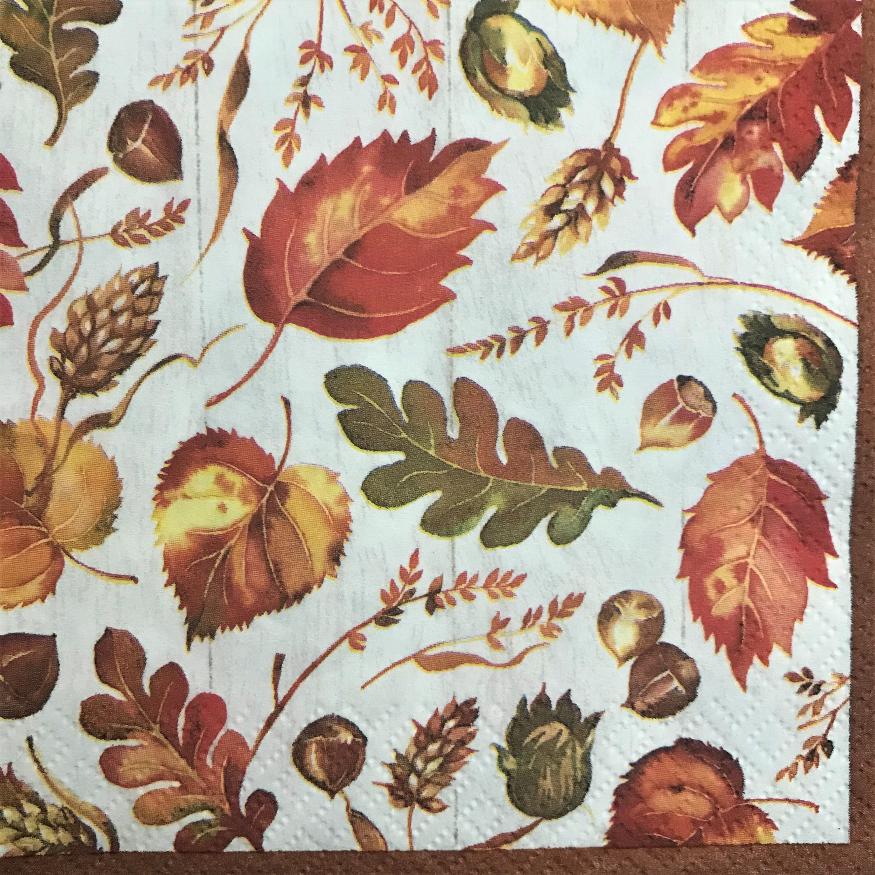Decoupage Napkin 5 x 5Swirling Autumn Leaves Etsy