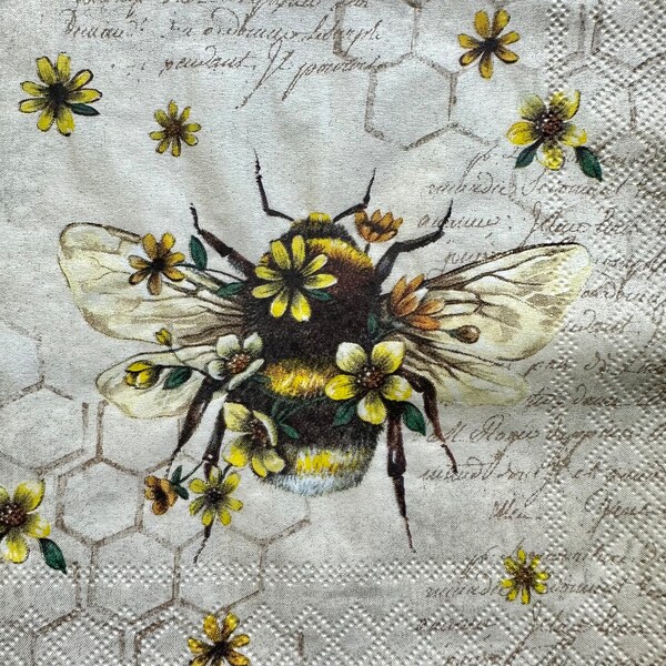 Bee Napkins Etsy