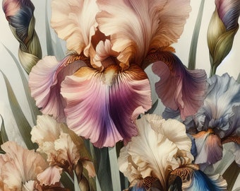 75 images Vintage Flower: JPEG Images, Digital Art, Printable Digital Download, Vintage Images, Journaling, Card Making