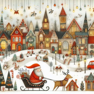 58 Bilder Wunderliche Weihnachtsstadt Bilder Digitale Kunst Druckbare Sofortiger digitaler Download Scrapbooking Journaling Kartenherstellung Kraftpapier