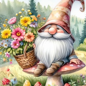 39 Bilder Gartenzwerg Bilder Digital Art Printable Sofortiger digitaler Download Scrapbooking Journaling Kartenherstellung Fantasy