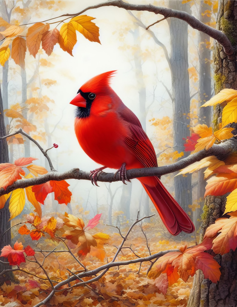63 Cardinal Images: Bird Digital, Digital Art, Printable Download ...