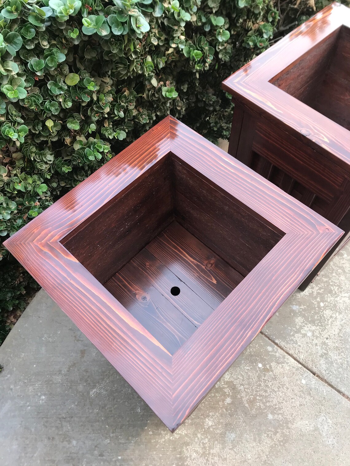 Cedar/redwood Mission Style Planter Box Set Cedar Planter Etsy