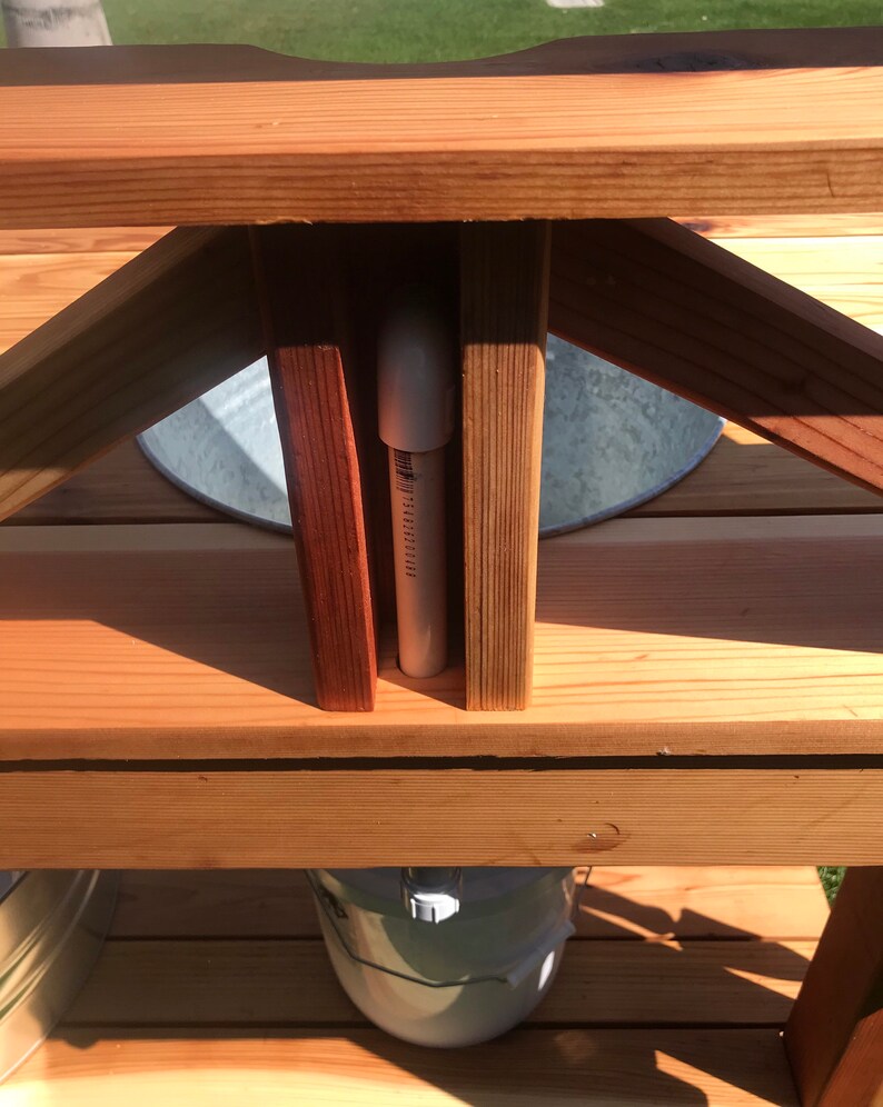 red cedar potting bench on Potting Bench With Canopy Etsy