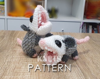Crochet Pattern - Screaming Opossum - ***please read before purchasing!!!***