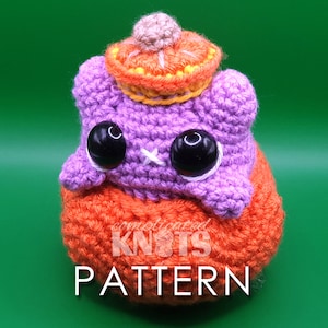 Crochet Pattern - Kitty in a Pumpkin - No sew - ***Please read before purchase***