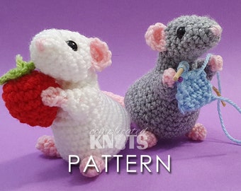 Crochet Pattern - Rat with Strawberry - ***Please read before purchasing!***