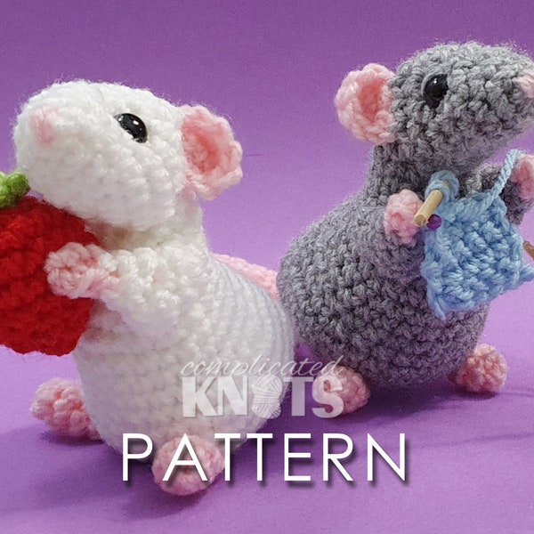 Patron au crochet - Rat avec fraise - *** Veuillez lire avant d'acheter ! ***