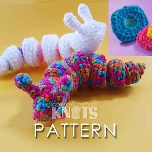 Crochet Patterns - Slug & Pop-square Fidget Toys - *Please read before  purchasing*