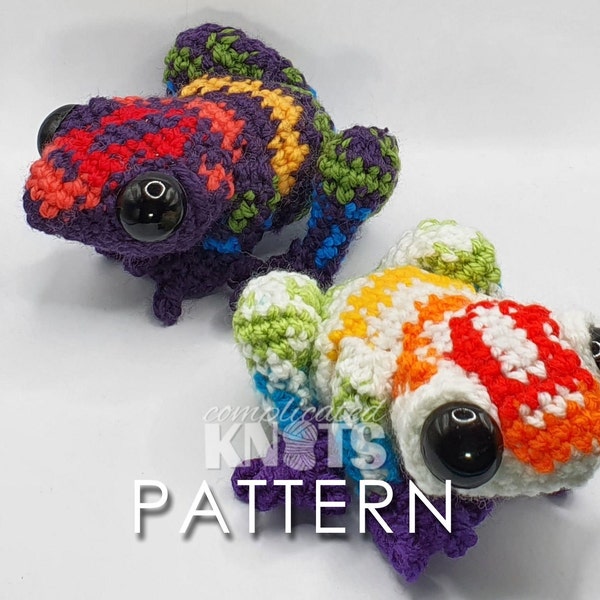 Crochet Pattern - Rainbow Dart Frog ***Please read before purchasing***