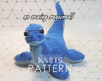Crochet Pattern - Plesiosaur - no sewing required - **READ BEFORE PURCHASE***