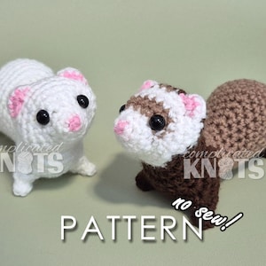 Crochet Pattern - No-Sew Ferret - ***Please read before purchasing!***