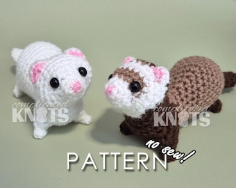 Crochet Pattern - No-Sew Ferret - ***Please read before purchasing!***
