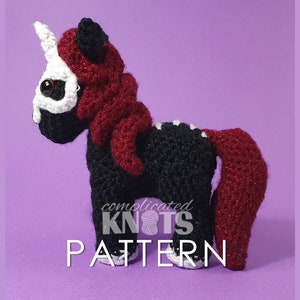 Crochet Pattern - Skull pony unicorn - ***Please read description before purchasing!***