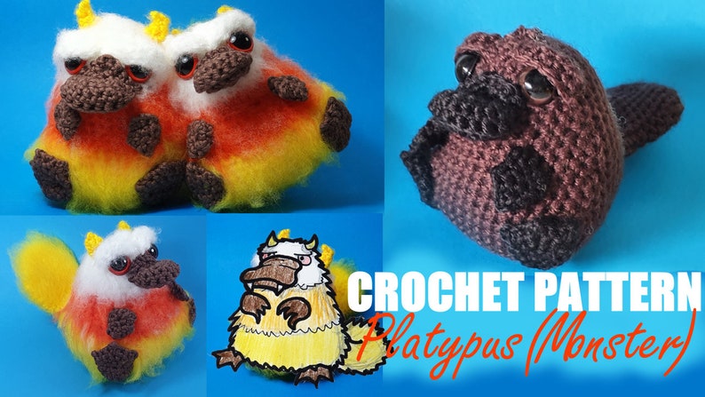 Crochet Pattern Platypus or Bunyip Please read description before purchasing image 7