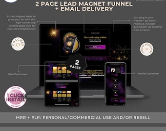 Funnel Systeme.io / Pagina di destinazione dell'e-book + Pagina di ringraziamento + Modello di e-mail bonus