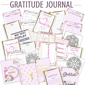 Gratitude Journal, 75 pages,  Daily Journal, Goodnotes Digital Journal, Daily/Weekly/Monthly reviews, Digital Planner