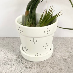 Hand Painted Clay Pots with Saucer Included - 3&quot;, 4.5&quot; and 6&quot; Available