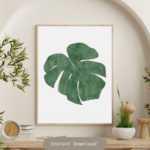 Monstera Deliciosa Wall Art INSTANT DOWNLOAD