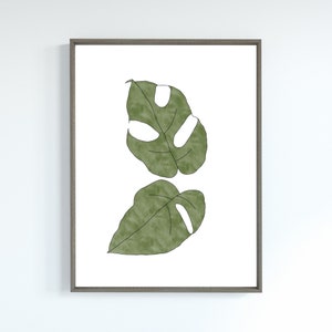 Mini Monstera Wall Art - Multiple Sizes Available