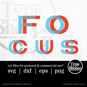 Motivational Quotes SVG Design | Focus | Original Art Sayings and Phrases | Graphics for Cricut & Cameo Silhouette