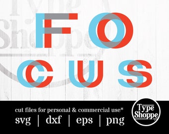 Motivational Quotes SVG Design | Focus | Original Art Sayings and Phrases | Graphics for Cricut & Cameo Silhouette