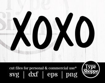 Motivational Quotes SVG Design | XOXO - Hugs and Kisses | Original Art Sayings and Phrases | Graphics for Cricut & Cameo Silhouette