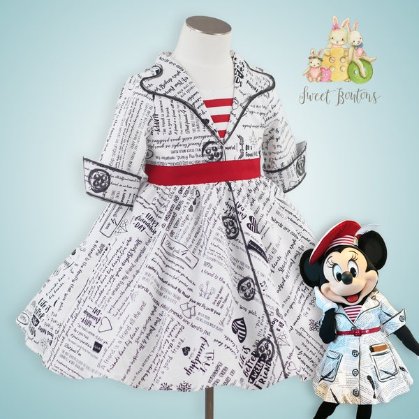 French Minnie Mouse in Poetry Dress I Minnie artistic outfit I Breakfast at Topolino's Terrace – Flavors of the Riviera