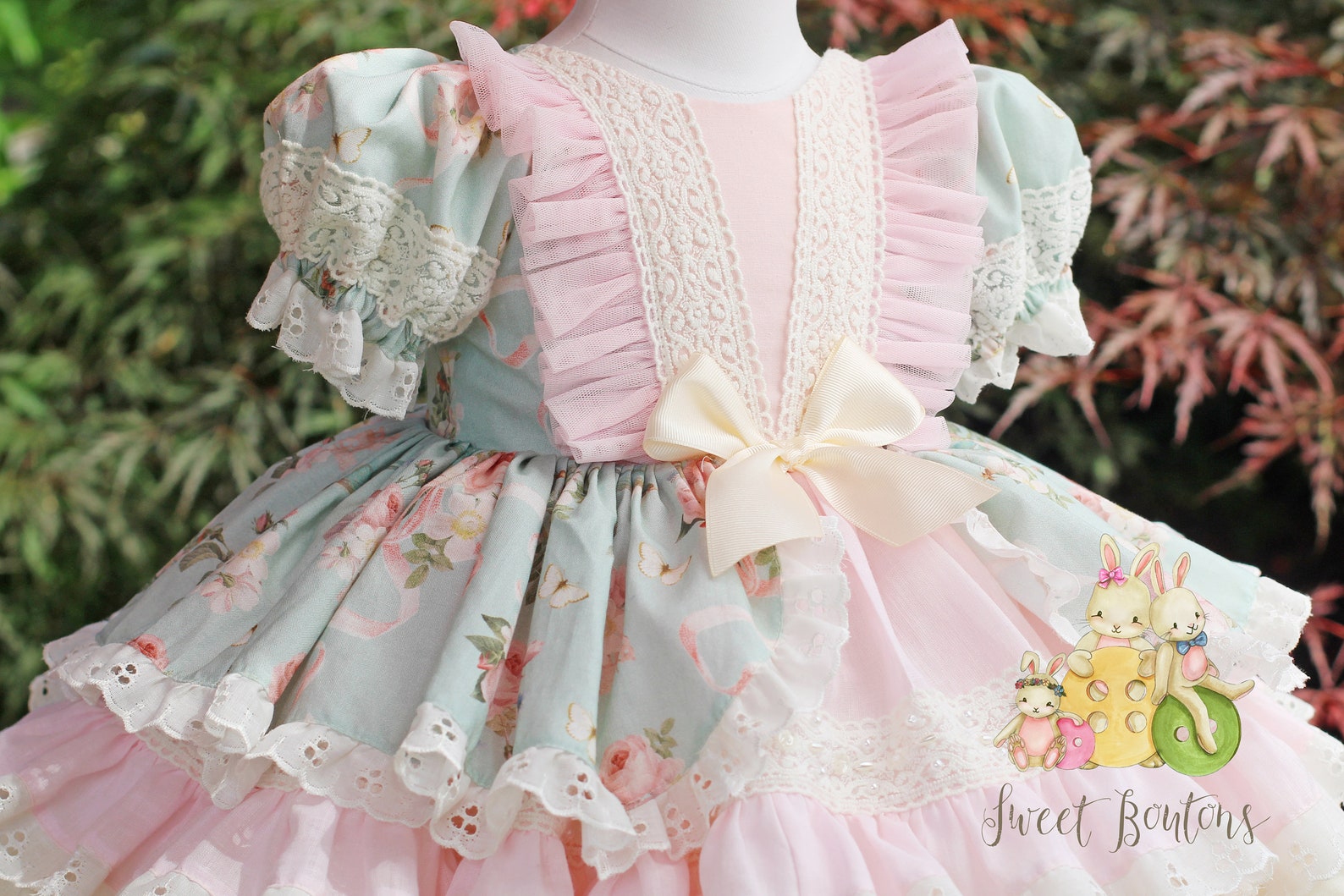 Girls Pink Ruffle Dress Toddler Floral Party Dress Baby Etsy