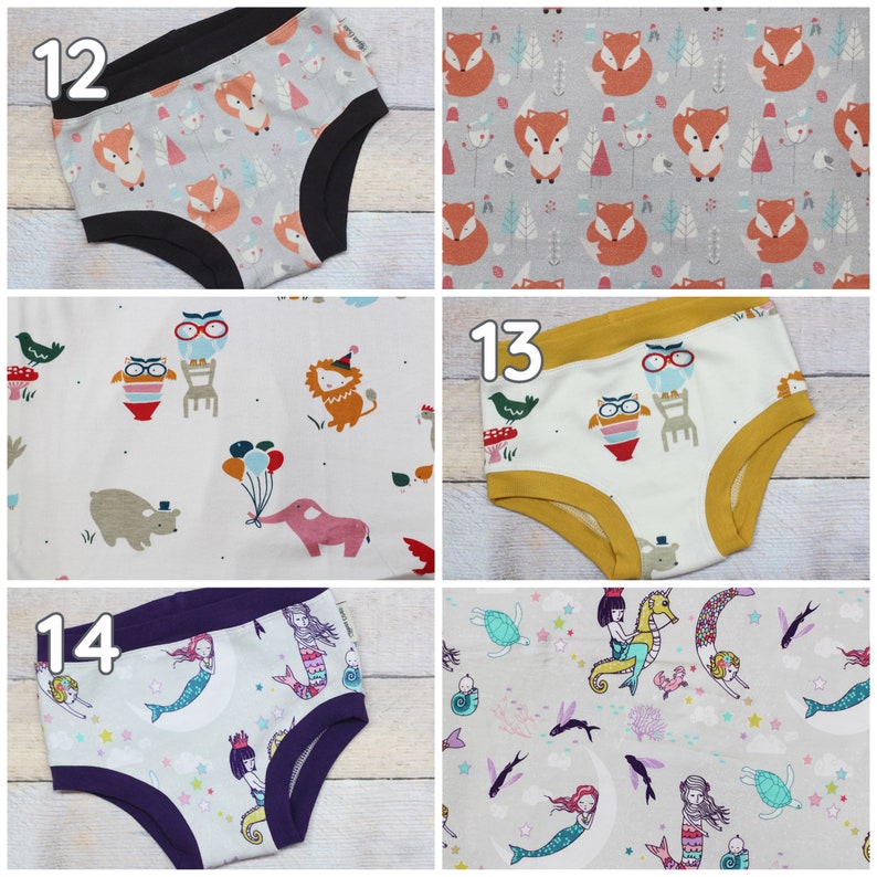 Kids Custom Handmade Cotton Underwear ElasticFree Etsy