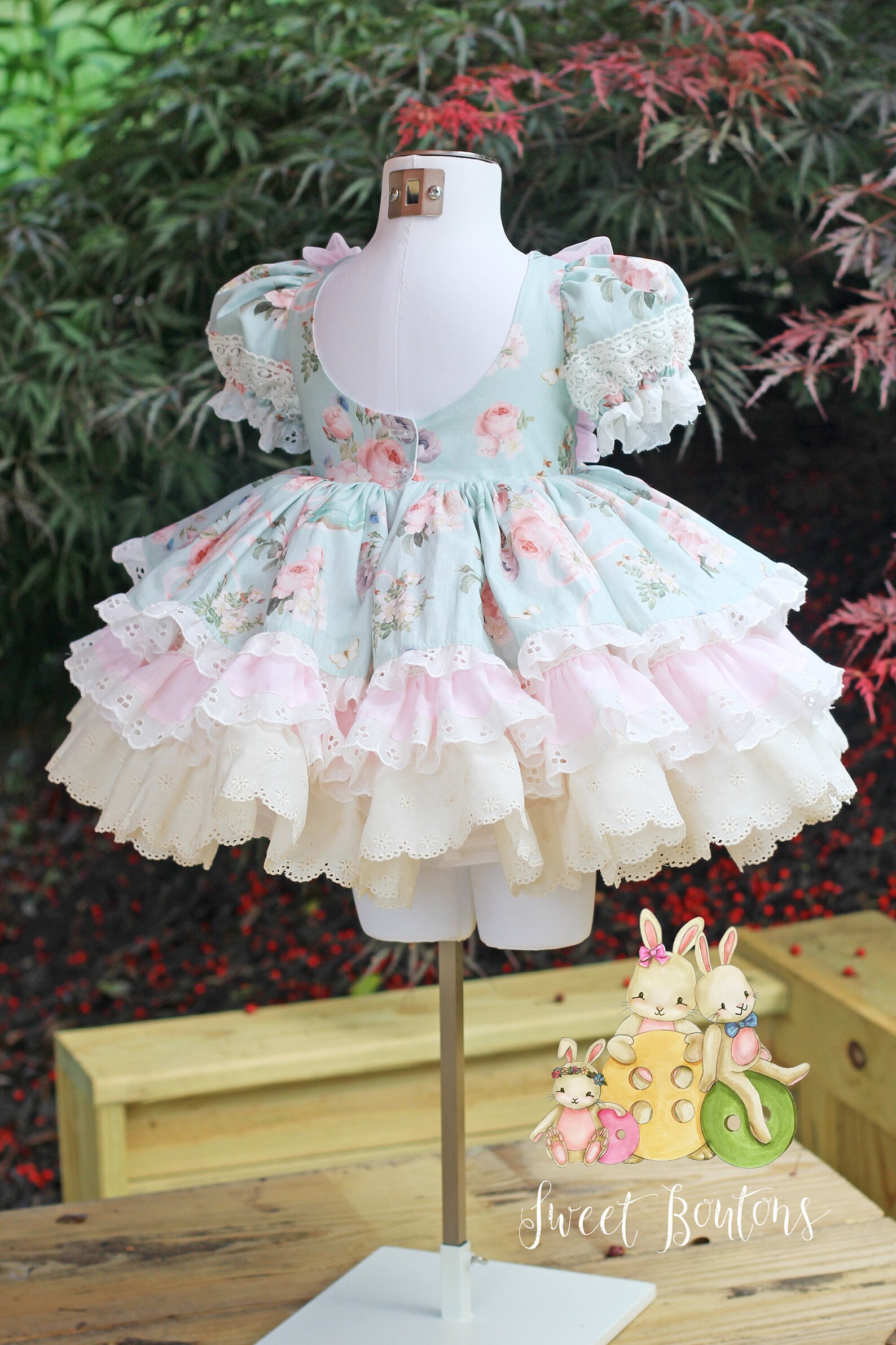 Girls Pink Ruffle Dress Toddler Floral Party Dress Baby Etsy