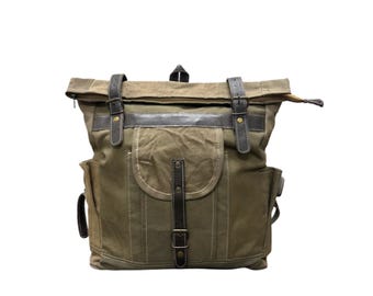 Vintage Military Bag 1950s | French Army TTA Musette | Convertible