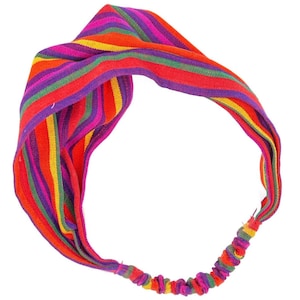 Boho Headband: Artisan Guatemalan Fabric, Expandable Cotton Band