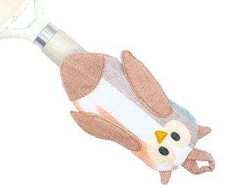 Skillet Handle Holder: Owl , Handmade 100% Cotton Hot Pad